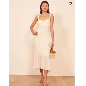 Reformation Nikita Dress || white Ivory, size 0